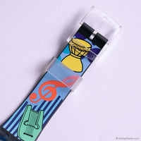 Vintage Swatch GZ118 HORIZON Watch | 90s Colorful Swatch Gent