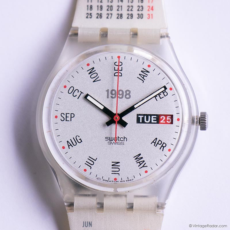 Swatch Gent GK726 CALENDARIUM Watch 90s Day Date Swatch Watch
