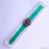 1993 Vintage Swatch SOLEIL GL105 Watch | Green Strap 90s Swatch Gent