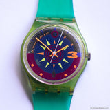 1993 Vintage Swatch SOLEIL GL105 Watch | Green Strap 90s Swatch Gent