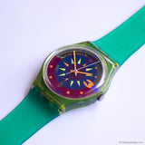 1993 Vintage Swatch SOLEIL GL105 Watch | Green Strap 90s Swatch Gent