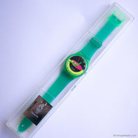 1989 Swatch SANDY MOUNTAIN GG105 Watch | Vintage Green Swatch Gent