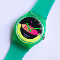 1989 Swatch SANDY MOUNTAIN GG105 Watch | Vintage Green Swatch Gent