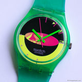 1989 Swatch SANDY MOUNTAIN GG105 Watch | Vintage Green Swatch Gent