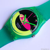 1989 Swatch SANDY MOUNTAIN GG105 Watch | Vintage Green Swatch Gent