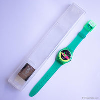 1989 Swatch SANDY MOUNTAIN GG105 Watch | Vintage Green Swatch Gent