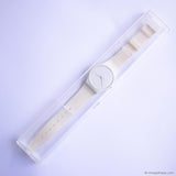 1987 Rare Swatch Gent WHITE OUT GW107 Watch | White 80s Swatch