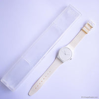 1987 Rare Swatch Gent WHITE OUT GW107 Watch | White 80s Swatch