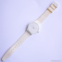 1987 Rare Swatch Gent WHITE OUT GW107 Watch | White 80s Swatch