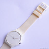 1987 Rare Swatch Gent WHITE OUT GW107 Watch | White 80s Swatch