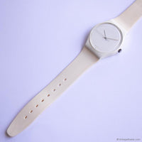 1987 Rare Swatch Gent WHITE OUT GW107 Watch | White 80s Swatch