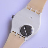 1987 Rare Swatch Gent WHITE OUT GW107 Watch | White 80s Swatch