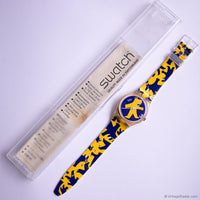 Swatch Gent BESTIONE GJ112 Watch | 1994 Yellow & Blue Swatch Watch