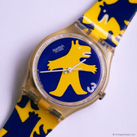 Swatch Gent BESTIONE GJ112 Watch | 1994 Yellow & Blue Swatch Watch