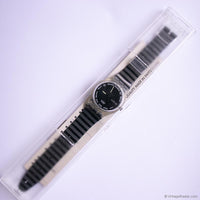 1992 Swatch GUTENBERG GK703 Watch | 90s Vintage Black Swatch Gent