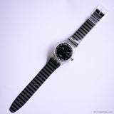 1992 Swatch GUTENBERG GK703 Watch | 90s Vintage Black Swatch Gent