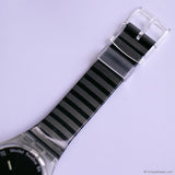 1992 Swatch GUTENBERG GK703 Watch | 90s Vintage Black Swatch Gent