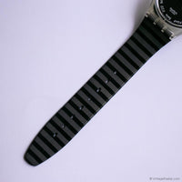 1992 Swatch GUTENBERG GK703 Watch | 90s Vintage Black Swatch Gent