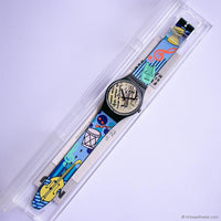 1991 Vintage Swatch ENGINEER GB139 Watch | 90s Colorful Swatch Gent