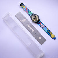 1991 Vintage Swatch ENGINEER GB139 Watch | 90s Colorful Swatch Gent