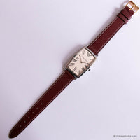 Vintage Emporio Armani Watch for Gents | Rectangular Silver-tone Watch