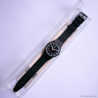 2004 Swatch RED SUNDAY GB750 Watch | Black Day Date Swatch Gent