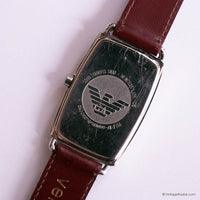 Vintage Emporio Armani Watch for Gents | Rectangular Silver-tone Watch