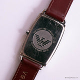 Vintage Emporio Armani Watch for Gents | Rectangular Silver-tone Watch