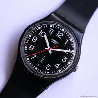 2004 Swatch RED SUNDAY GB750 Watch | Black Day Date Swatch Gent