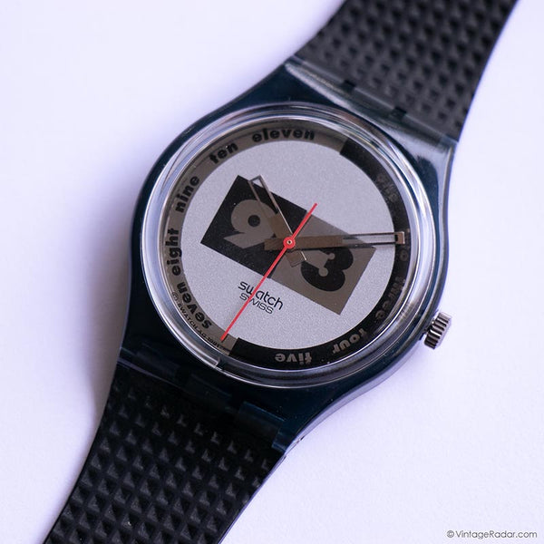 Swatch Gent NÜNI GM108 Watch | Vintage 1991 Black Swatch Gent Watch