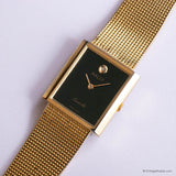 Vintage Rally Tank Watch for Men | Gold-tone Rectangular Gents Watch