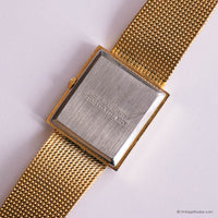 Vintage Rally Tank Watch for Men | Gold-tone Rectangular Gents Watch