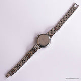 Vintage Silver-tone Sekonda Dress Watch for Ladies with White Stones