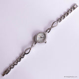 Tiny Vintage Sekonda Diamond-Shaped Watch for Ladies Silver-tone