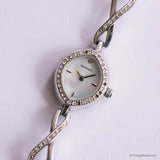 Tiny Vintage Sekonda Diamond-Shaped Watch for Ladies Silver-tone