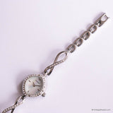 Tiny Vintage Sekonda Diamond-Shaped Watch for Ladies Silver-tone