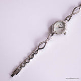 Tiny Vintage Sekonda Diamond-Shaped Watch for Ladies Silver-tone