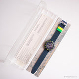 1992 Swatch SDN104 ROWING Watch | Vintage Blue Swatch Scuba 200