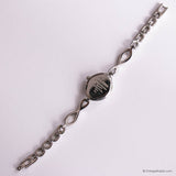 Tiny Vintage Sekonda Diamond-Shaped Watch for Ladies Silver-tone