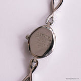 Tiny Vintage Sekonda Diamond-Shaped Watch for Ladies Silver-tone