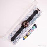 1989 Swatch SDB100 Barrier Reef Uhr | Vintage Original Black Swatch