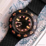 1989 Swatch Arrecife de barrera sdb100 reloj | Black original vintage Swatch