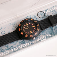 1989 Swatch SDB100 BARRIER REEF Watch | Vintage Original Black Swatch