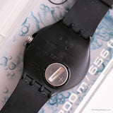 1989 Swatch Arrecife de barrera sdb100 reloj | Black original vintage Swatch