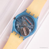 Antiguo Swatch Paella GN129 reloj | 1993 rojo Swatch Caballero reloj
