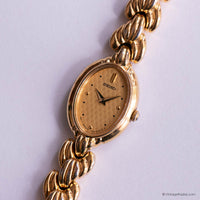 RARE Gold-tone Seiko Dress Watch for Ladies with Oval Case Japan Movt