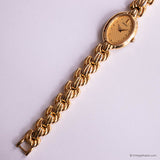 RARE Gold-tone Seiko Dress Watch for Ladies with Oval Case Japan Movt