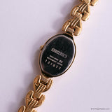 RARE Gold-tone Seiko Dress Watch for Ladies with Oval Case Japan Movt