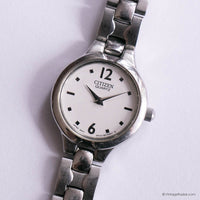 Minimalist Citizen Quartz Watch for Women | Vintage Silver-tone Watch