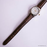 23mm Vintage Acqua Indiglo Ladies' Watch with Brown Leather Strap